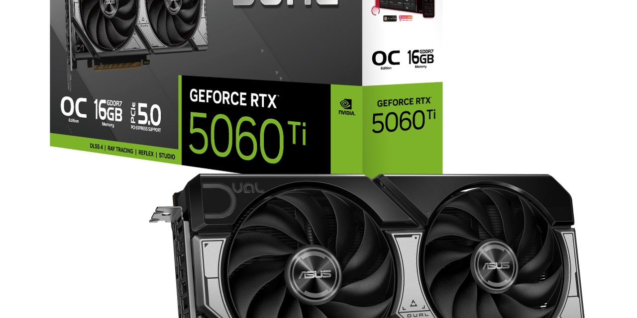 ASUS GeForce DUAL RTX 5060Ti 16GB GDDR7