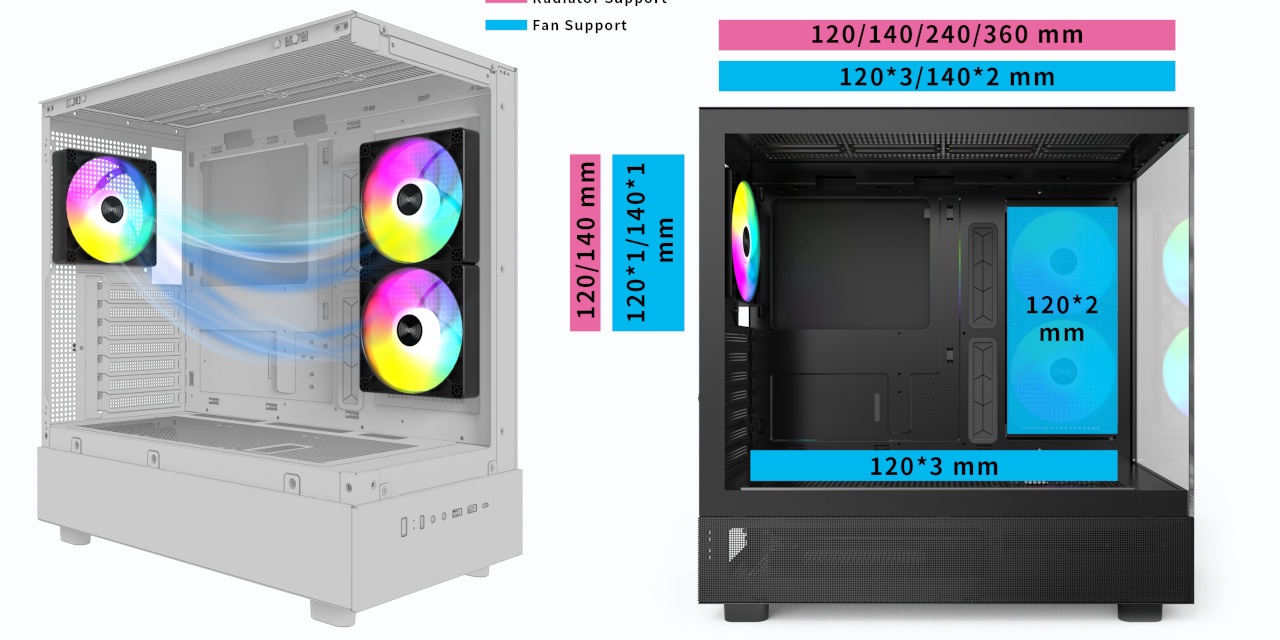 Montech XR ARGB ATX Mid-Tower PC Gaming Case